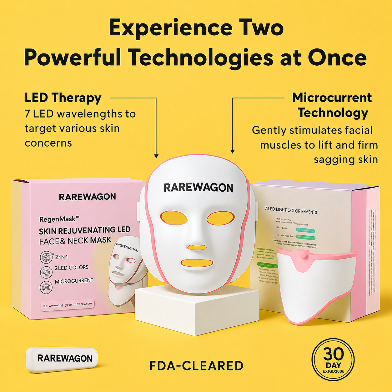 RareWagon LumiGlow LED Rejuvenation Face Mask