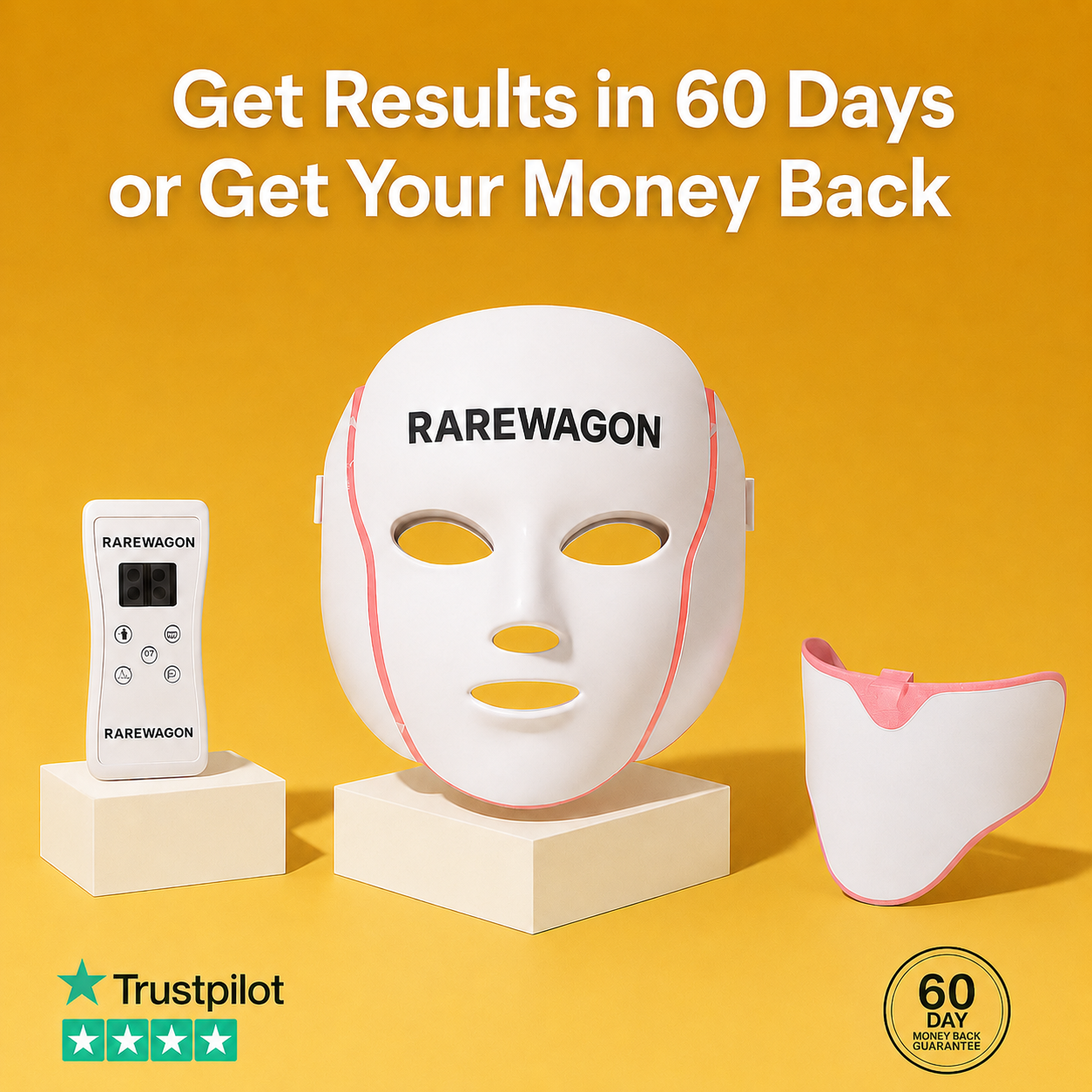 RareWagon LumiGlow LED Rejuvenation Face Mask